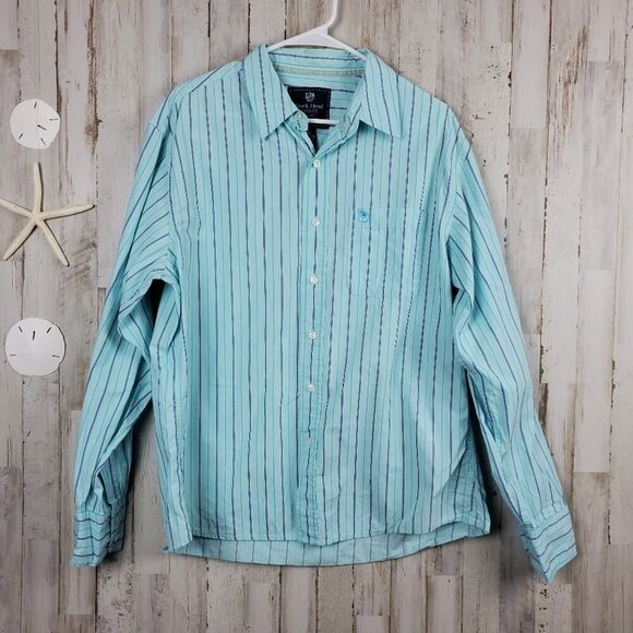 Duck Head Striped Button Down Shirt Blue Size XL - Picture 10 of 10